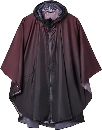 SaphiRose Unisex Rain Poncho Raincoat Hooded for Adults Women - 61kintmvfl._ac_sy550_